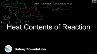 Heat Contents of Reaction