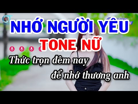 Karaoke Nhớ Người Yêu Tone Nữ ( F#m ) Nhạc Sống Mới Nhất || Karaoke Đồng Sen