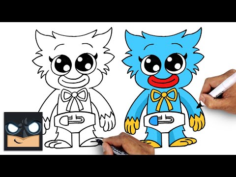 How To Draw Huggy Wuggy Baby - Poppy Playtime (Draw & Color)