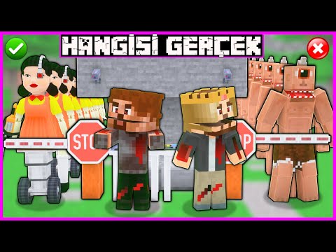 HANGİSİ GERÇEK SQUİD KIZ VS TEPEGÖZ! 😱 - Minecraft