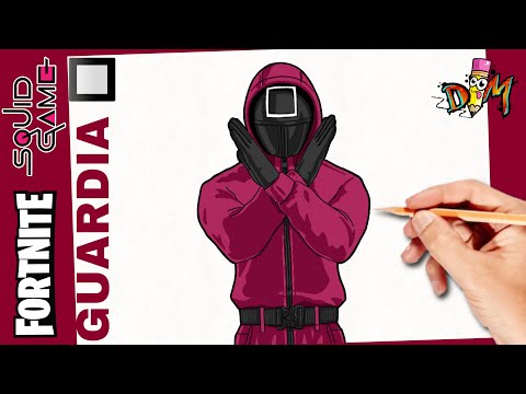 Como Dibujar FORTNITE x El JUEGO DEL CALAMAR  [ Guardia ] | how to draw guard from squid game
