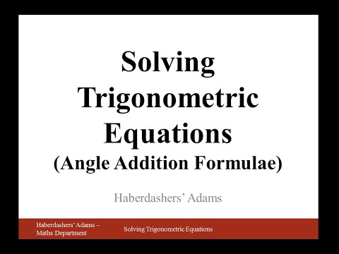 Solving Trig Equations with Angle Addition Formula