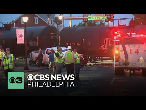 YouTube video thumbnail: 2 Teens Hurt After Crashing Into Train in Lansdale, Pennsylvania, Police say