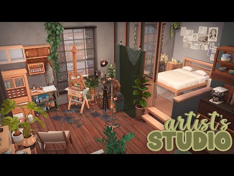 Messy Artist's Studio Apartment 🪴 | The Sims 4 Speed Build