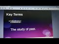 Historical Concepts and Terminology