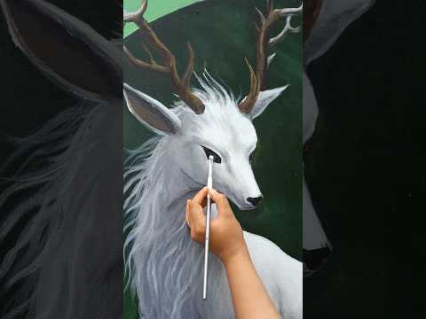 Wow, it's a divine deer! The legendary deer, as if it's trying to tell us humans something! #art