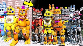ANIMATRONICS ROCKSTAR VS TODOS ANIMATRONICS PESADELOS? | GTA V Five Nights at Freddy's