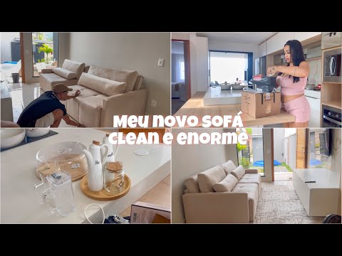 O SOFÁ NOVO CHEGOU | COLOQUEI O TAPETE MAIS LINDO QUE JÁ VI | COMPRINHAS PARA A COZINHA