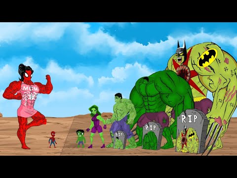 Evolution of MOM She Spider-Man vs Evolution of Family Hulk | SUPER HEROES MOVIE ANIMATION