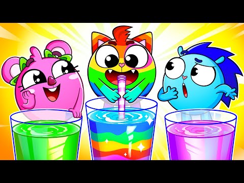 Rainbow Juice 🌈🥤Kids Songs | Find My Colors Challenge | Baby Cars | Baby Zoo