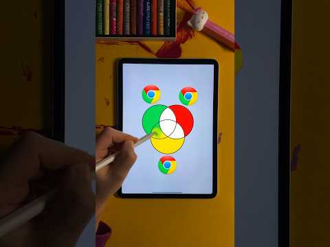 Google chrome Logo Mixing 💚❤️💛 #procreate #digitalart #satisfying #art #instagram