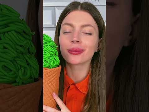 الأطعمة الحقيقية مقابل أطعمة الشوكولاتة الهلامية التحدي🍦🍝 #shorts