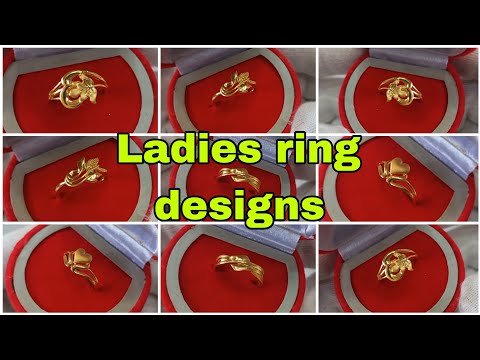 Gold ladies ring designs with price || simple gold ring design for women's