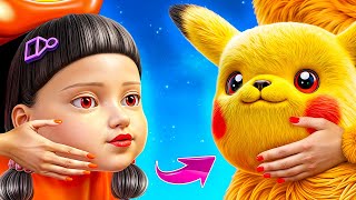 Экстремальное преображение из Куклы из Игры в Кальмара в Покемона! Как стать Популярным?