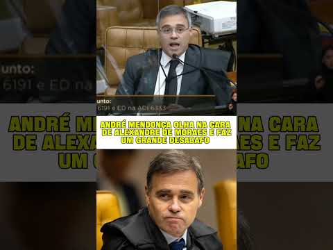 Alexandre de Moraes ficou furioso com falas de André Mendonça #shorts