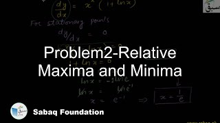 Problem2-Relative Maxima and Minima