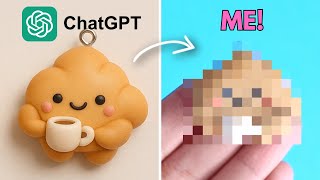 I Tried Recreating AI Polymer Clay Charms! Real Life vs AI