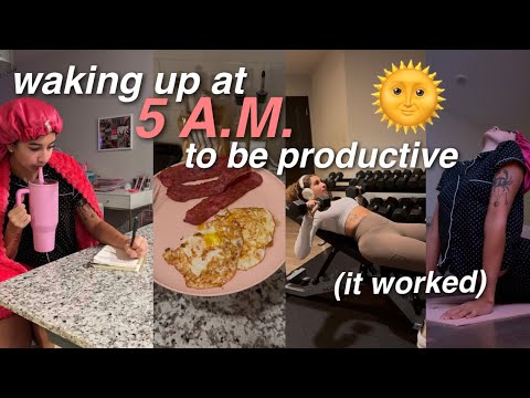 Waking Up At 5 A.M. to be Productive Af (creating a new morning routine + habits) | Alyssa Howard 🎀