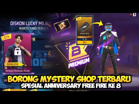 BORONG MYSTERY SHOP FF TERBARU! SPIN ANNIV VOUCHER SPESIAL 8TH ANNIVERSARY FREE FIRE