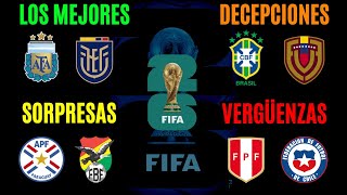 RANKING: de la PEOR a la MEJOR selección de las ELIMINATORIAS 2026