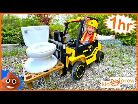 Rescuing mom compilation with kids ride on trucks, tractors, mowers and toys. Educational | Kid Crew