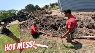 BIG new job, super hot, bees and storms!