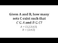 Understanding Set Intersections and Cardinality