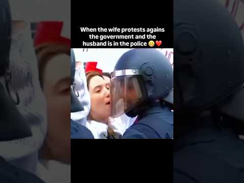When the wife protests against the government and the husband is in the police