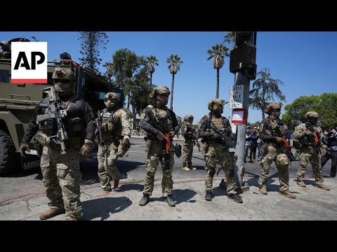 YouTube video thumbnail: Troops and Federal Agents Briefly Descend on Los Angeles’ Macarthur Park