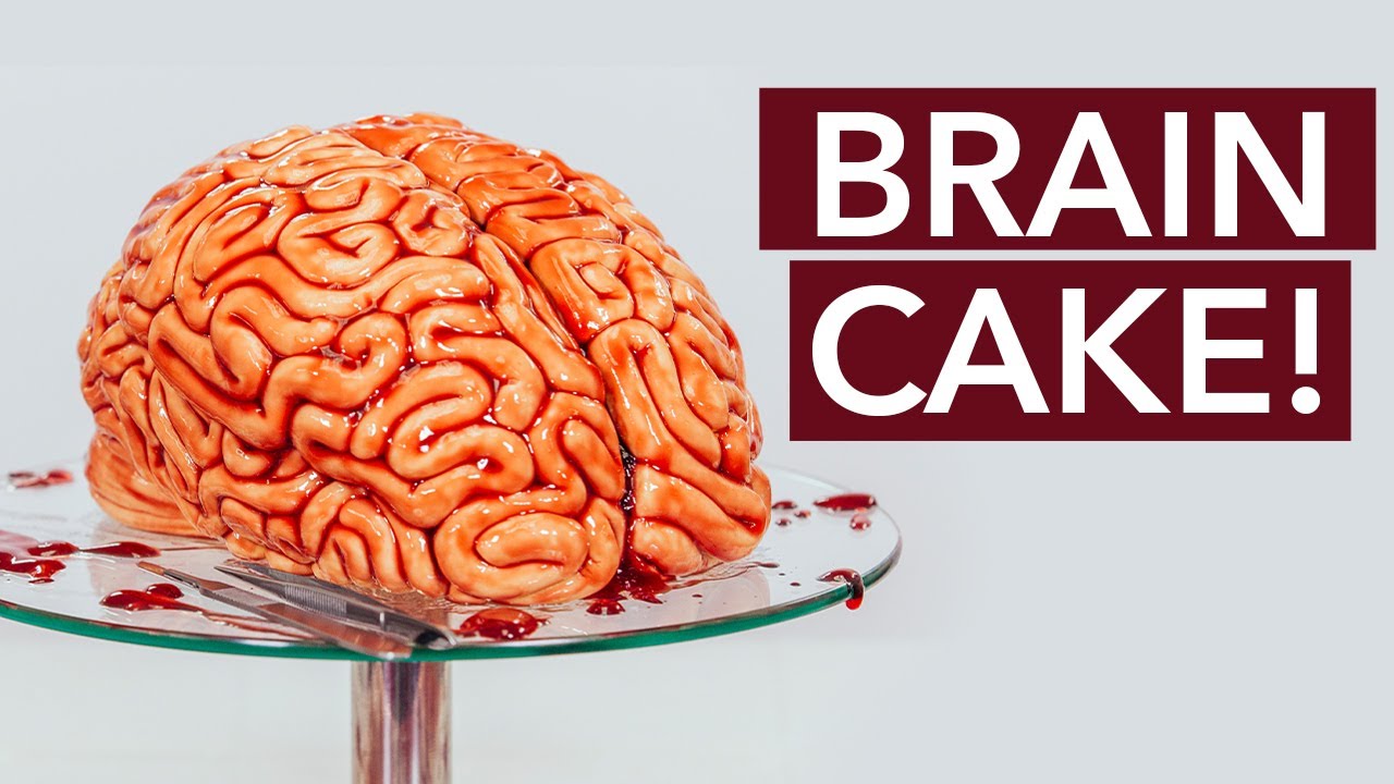 Human Brain Made Out Of CAKE! Halloween Party Cakes