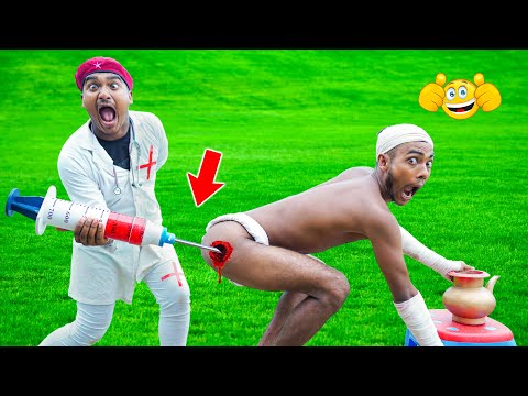 Top New Comedy Video Amazing Funny Injection Video 2025😂 Try To Not Laugh 2025Ep 447 Doctor By Bidik