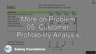 More on Problem 05: Customer Profitability Analysis