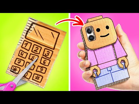 COOL DIY CARDBOARD CRAFTS || Brilliant School Hack And Supplies by 123 GO SCHOOL