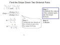 Calculating Slope and Ordered Pairs