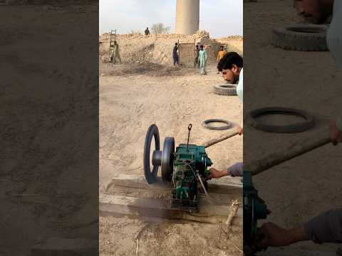 Man standing diesel engine with 45hp power tyre speed 😱😱