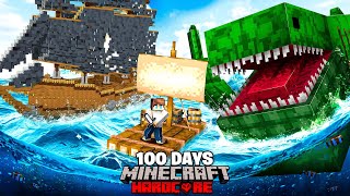 I Survived 200 Days ON A RAFT in Minecraft Hardcore!