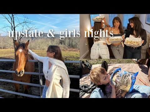VLOG: Upstate, focaccia girls night & mini grocery haul!
