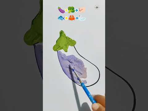 Emoji colour mixing 🍆🍆 #colourmixing #emoji #painting #viralvideo