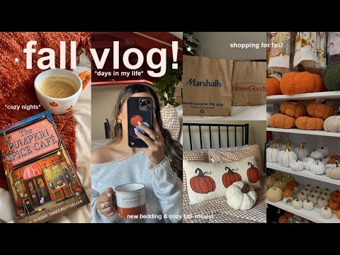 FALL VLOG!🍂 cozy days in my life, fall shopping, decorating, & cooking cozy meals!