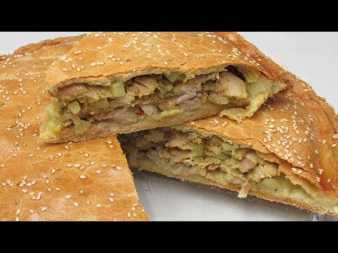 Домашний пирог с мясом и картошкой. Муж просит дважды в неделю!