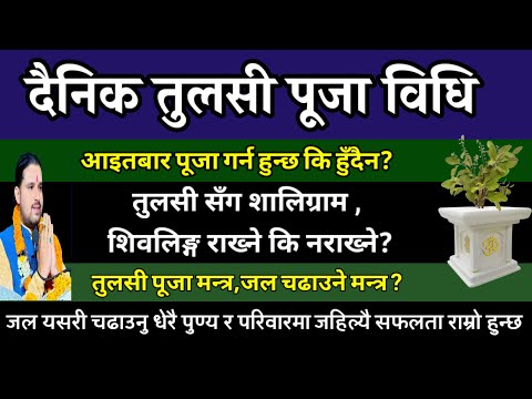 दैनिक तुलसी पूजा कसरी गर्ने? विधि मन्त्र?/ Mantra / Daily Tulsi puja Bidhi / tulsi puja kasari garne
