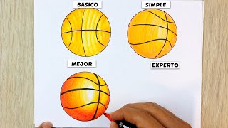 ⭐Drawing and Coloring BASKETBALL BALL- 2025 -Transformations ⭐How to Draw BASKETBALL BALL