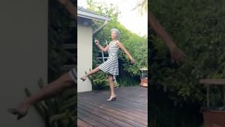 OOTD black white - mature old women style over 60