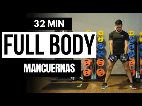 Rutina full body con mancuernas INTENSA 🔥 ejercicios con mancuernas  para definir 32 MIN