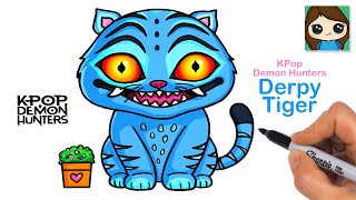 How to Draw Derpy Tiger | KPop Demon Hunters