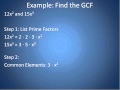 Finding Common Factors of Monomials