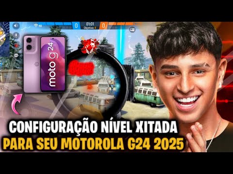 SAIU 🥵 MELHOR SENSIBILIDADE E DPI MOTO G24 NOVA ATUALIZAÇÃO FREE FIRE 2025