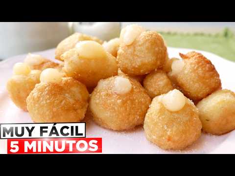 Los BUÑUELOS de LIMÓN Más Fáciles y Deliciosos (Sin HORNO y 6 Ingredientes)