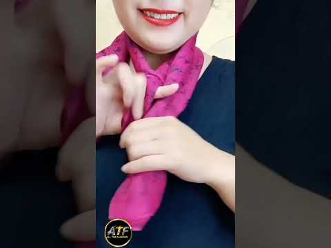 How to make a design with a scarf#shorts#scarf #fashion