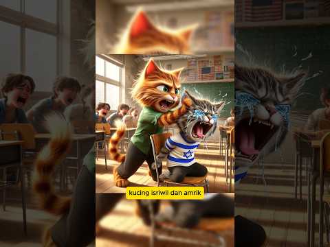 KUCING : JEBAKAN KURSI KENA GURU #kartun #kucing #cat #catlover #kitten #cute #palestine